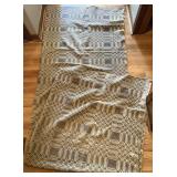 Vintage Woven Coverlet w/Geometric Pattern