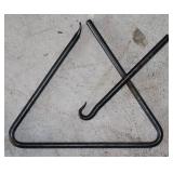 Blacksmith-Forged Metal Triangle Dinner Bell