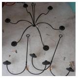 3pc Hand-Forged Black Metal Candleholder Set