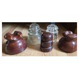 Lot of Ceramic & Glass Electrical Insulators