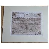 Historical Map Reproduction with Decorative Border