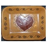 Turner Creek Ceramic Dish w/Heart & Floral Design
