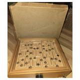 Vintage Wooden Labyrinth Maze Game Made in Sweden