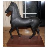 Reproduction Horse Sculpture on Rectangular Base