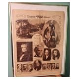 Framed Nashville Banner Print Celebrating TN