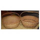 2pc Wages Signed Artisan Crafted Baskets