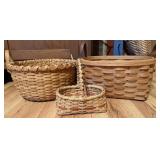 Collection of Three Woven Storage Baskets