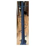 Wooden Freestanding Blue Rack with Pegs