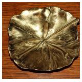 Ginkgo Leaf Brass Dish by VA Metal Crafters