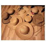 Assorted Collection of Straw Hats