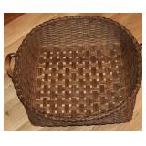 Handwoven Rectangular Wicker Basket with Handles