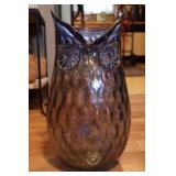 Hand Blown Pier-1 Glass Owl Vase