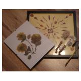 Collection of Pressed Botanical Art in Frames