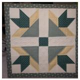 Quilted Wall Hanger W/Geometric Pattern