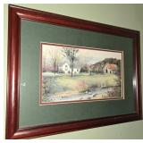 Framed Burton Dye Signed Print, 1993