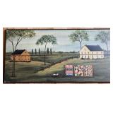 D. Chase Signed Painting ï¿½Out To Dryï¿½ w/Quilts