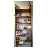 Wooden Wall-Mounted Shelf W/Rustic Decor