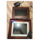 Lot of Two Digital Photo Frames with Adapter and R