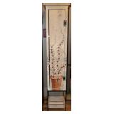 Painted Wooden Cabinet with Metal Base Stand
