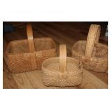 Set of 3 Artisan Crafted Baskets