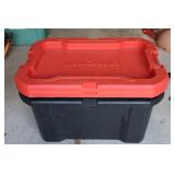 2pc Craftsman Plastic Storage Totes with Red Lids