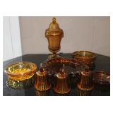 Vintage Amber Glass Collection