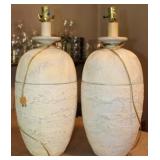2 Pottery Vase Style Table Lamps w/o Shades
