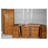 Disassembled Vintage Wooden "L" Shaped Desk