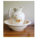 Wash Basin & Pitcher Rose Transfer Design