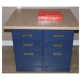 2 Metal Filing Cabinets w/ Counter Top +