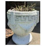 Concrete Planter with Greek Key Design #1