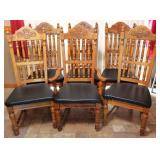 6pc Wooden Dining Chairs