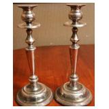 Pair of Silver Plate Candlesticks