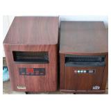 Two Woodgrain Infrared Space Heaters