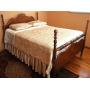 Vtg Queen/Full Wooden Four-Poster Bed Frame