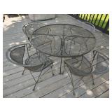 Metal Outdoor Table & 4 Chairs