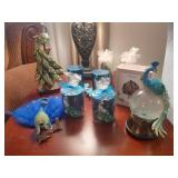 Peacock Candles, Snow Globe & More