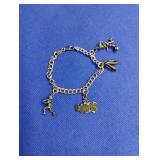Sterling Silver 6" Bracelet & Charms