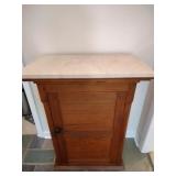 Antique Marble Top Cabinet