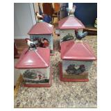 4 Rooster Cannisters