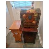 2 Side Tables & Decorative Chest