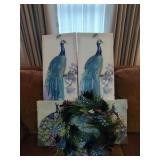 5 pcs Peacock Wall Decor
