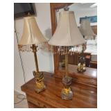2 Greek Style Table Lamps