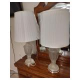 2 Glass Table Lamps