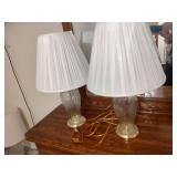2 Glass Table Lamps