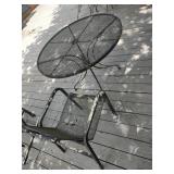 Metal Outdoor Table & 1 Chair