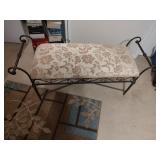 Metal Bench with Cushion