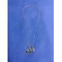 14K Gold 18" Necklace with 3 Charms