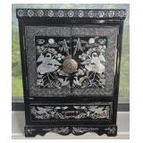 Vintage Korean Mother Of Pearl Jewelry Box