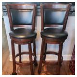Two Swivel Barstools 43" Tall